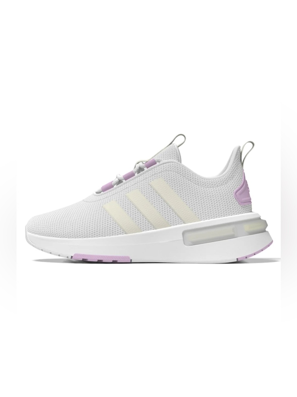 Adidas Racer TR23 Girls Size 4 White Lilac